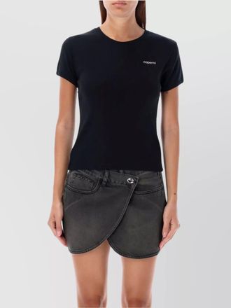 Coperni organic cotton cropped slim-fit logo-print t-shirt