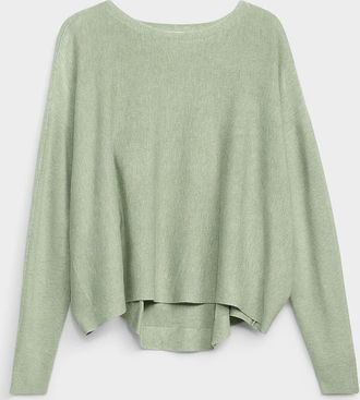 Contemporaine Womens Fine knit oversized boxy-fit boat-neck sweater