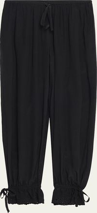 Ciao Lucia Pauli Silk Embroidered Pants