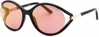 Tom Ford FT109048Z Geometric Semi-Rim Sunglasses - Brown