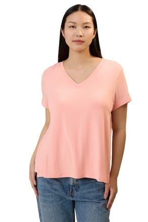 Kindred Bravely Classic Modal V-Neck Nursing T-Shirt in Sunset Pink at Nordstrom, Size X-Large