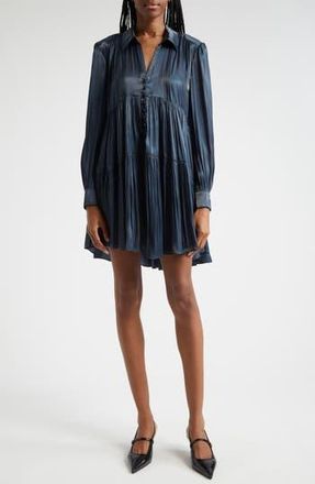 Cinq &agrave; Sept Lilly Long Sleeve Shirtdress in Nightfall at Nordstrom Rack, Size 6