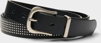 Le 31 Mens Small-stud skinny belt