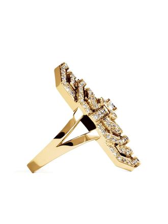 Statement 18K yellow gold My Way diamond ring - women - White Diamond/18kt Yellow Gold - 55