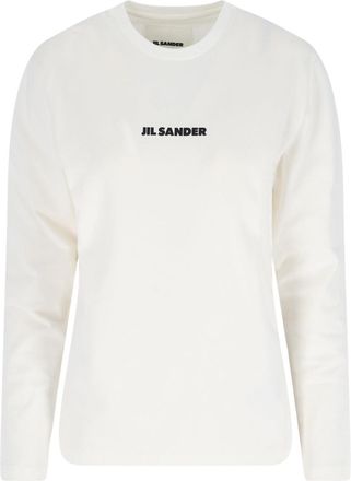 Jil Sander Logo Sweater - White