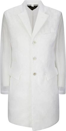 Comme Des Gar&ccedil;ons Witte Jas met Knopen en Zakken - Dames - Mantel - Wit - S - Jassen