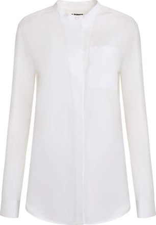 Jil Sander Blouses - Dames - Blouses - Wit - M - Katoen - Overhemden
