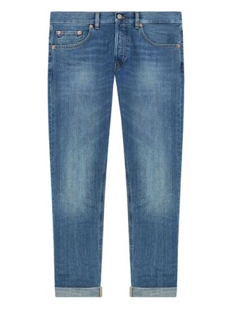 Dondup five-pocket cuffed-hem jeans - Blue