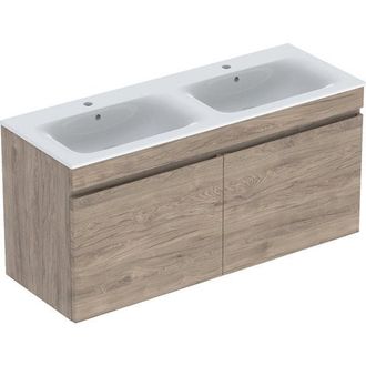 Keramag Keramag - Geberit Renova Plan Set Avec Lavabo Double Et Meuble Sous-lavabo