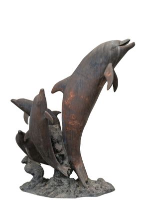 Biscottini International Biscottini - Fuente Delf&iacute;n En Bronce Fundido L190xpr150xh250 Cm