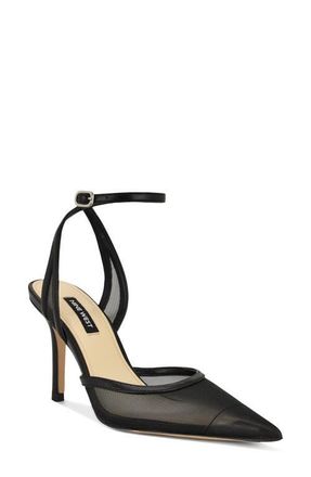 Nine West Gullia Ankle Strap Pump in Black at Nordstrom, Size 9.5