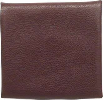 Herm&egrave;s Bordeaux Coin Purse/Coin Case (Pre-Owned)