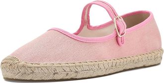 Soludos Mary Jane Espadrille Womens Flat Shoes Dusty Rose Pink : EU 41 (US Womens 10-10.5) B - Medium, Cotton