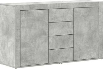 vidaXL Vidaxl - Vitrina Gris hormigón 120 x 36 x 69 cm Madera contrachapada