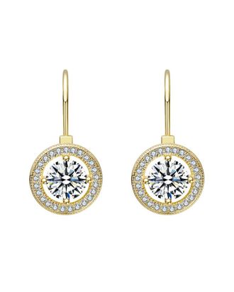 Rachel Glauber 14K Diamond Cz Dangle Earrings