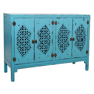 Wanderlust Deco Wanderlust Deco - Aparador De Madera Azul 120x40x86,5