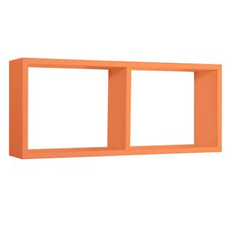 OEM Estante Rectangular De Pared 2 Compartimentos Mod. Morgana Naranja