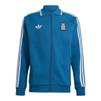 adidas Griekenland Uit Uitshirt Jack - Heren - Trainingsjackets - Blauw - S - Katoen - Fitness
