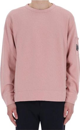 C.P. Company C.p. Company - Lens Sleeve Crewneck Sweatshirt - Heren - Sweatshirts & Hoodies - Roze - Maat: XL Katoen