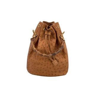 Gucci Gucci Vintage Leren Handtas Bamboe