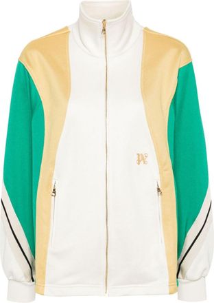 Palm Angels White Color block sweatshirt