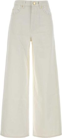 Ganni White Loose High Rise Jeans