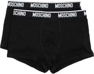 Moschino Effen Boxershorts 2-Pack - Heren - Onderbroek - Zwart - XS - Katoen - Ondergoed