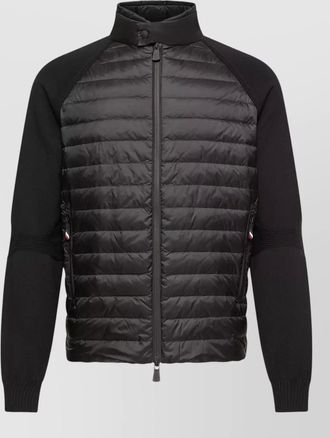 Moncler down front zip cardigan high collar