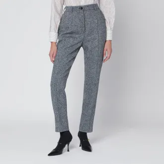 Dolce & Gabbana Pantaloni in puntinato misto lana