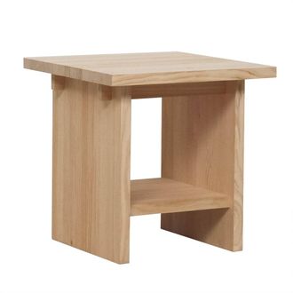 Naan Furniture Mesa auxiliar de pino macizo 50 cm sin barnizar
