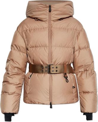 Moncler Apres-Ski Jas - Dames - Winterjassen - Beige - XL - Leer - Jassen