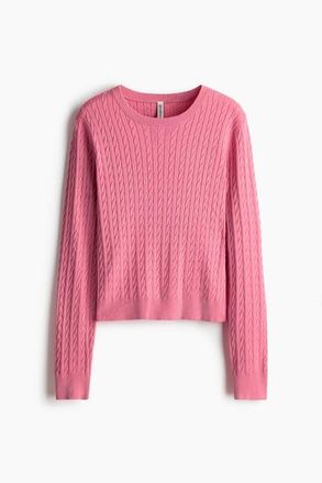 H&M Cable-knit Jumper in Pink at Nordstrom, Size X-Small
