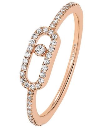 Messika Ring aus Ros&eacute;gold und Diamanten Move Uno Pav&eacute;e