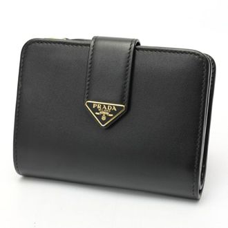 Prada Black Leather Wallet (Bi-Fold) (Pre-Owned)