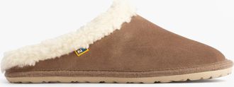 Nordikas 2087 Womens Suede Mule Slippers Piedra - Brown - Size UK 6