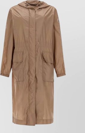 Moncler long hooded puffer jacket
