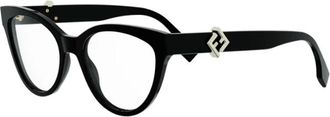 Fendi Accessoires, unisex, Zwart, ONE Size, FE50134i Cat-eye montuur