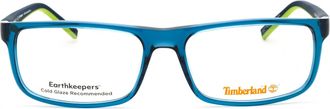 Timberland TB50017 Rectangular Injected Propionate Eyeglasses - Blue
