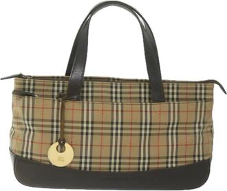 Burberry Pre-owned Tote Bags, female, Beige, Size: ONE SIZE Pre-owned Vintage Nova Check Tote Bag