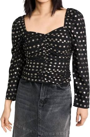 Shoshanna Beck Top In Jet/gold