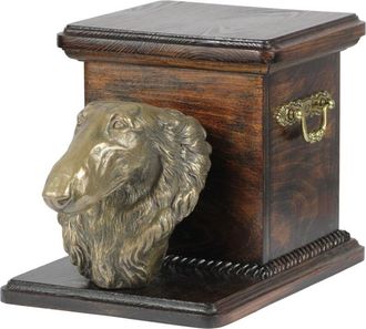OEM Galgo Ruso Borzoi, Borzoi, Barzoi: Urna Para Cenizas De Perro Con Estatuilla, Elegante Urna Para Perro, Urna &Uacute;nica Con Busto De Perro De Art-dog