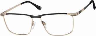 Haggar Mens H295 Square Eyeglasses In Black/gold