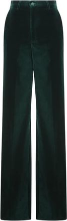 Gucci Fluwelen broek met zak - Groen