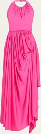 Givenchy Draped Jersey Halter Gown