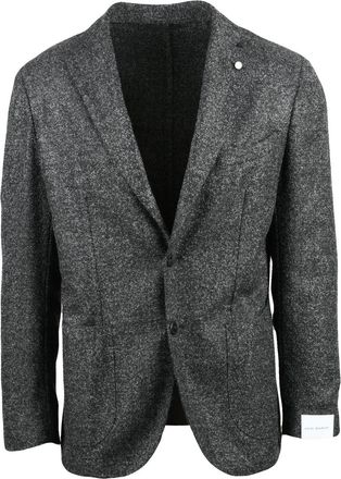 Lubiam Textured Grey Tailored Jacket with Slim Fit Design