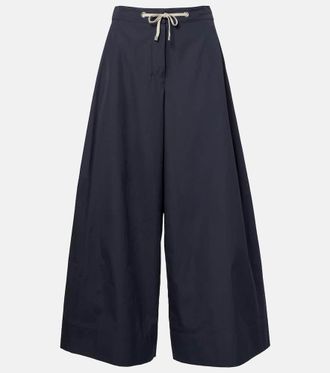 Max Mara Gufo cotton poplin wide-leg pants