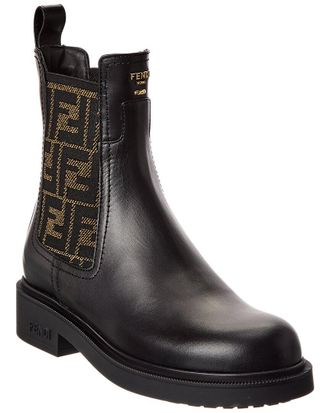 Fendi Fendi Filo Leather Biker Boot