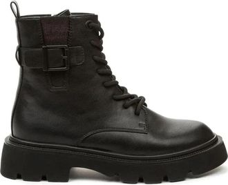 Betsy zwarte casual gesloten enkellaarsjes - Dames - Veterlaarzen - Zwart - 37 EU - Schoenen