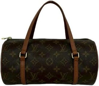Louis Vuitton Pre-owned Papillon Monogram Handtas - Dames - Vintage Handtas - Bruin - ONE Size - Leer - Vintage