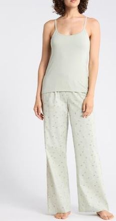 Calvin Klein Camisole Long Pajamas in Misty Sage/Misty Sage at Nordstrom Rack, Size X-Large